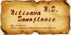 Milisava Danojlović vizit kartica